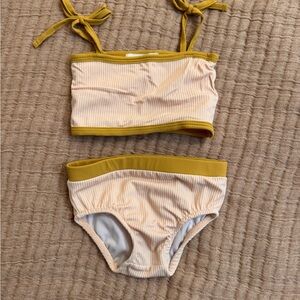 Pink and yellow bikini for baby 6m-18m